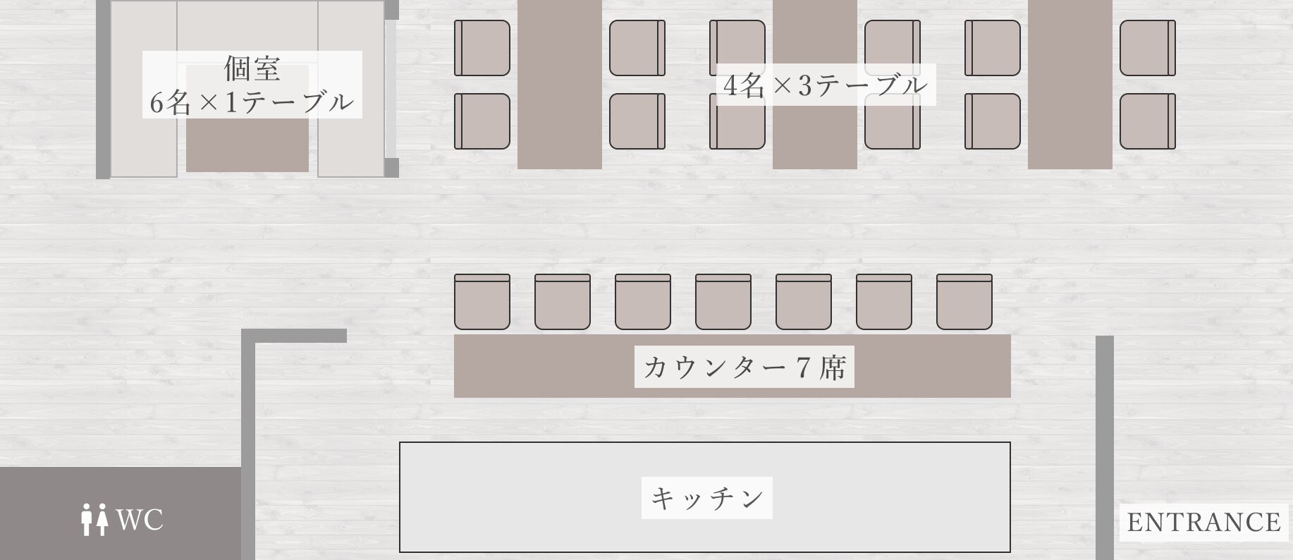 三十季のフロアマップ図